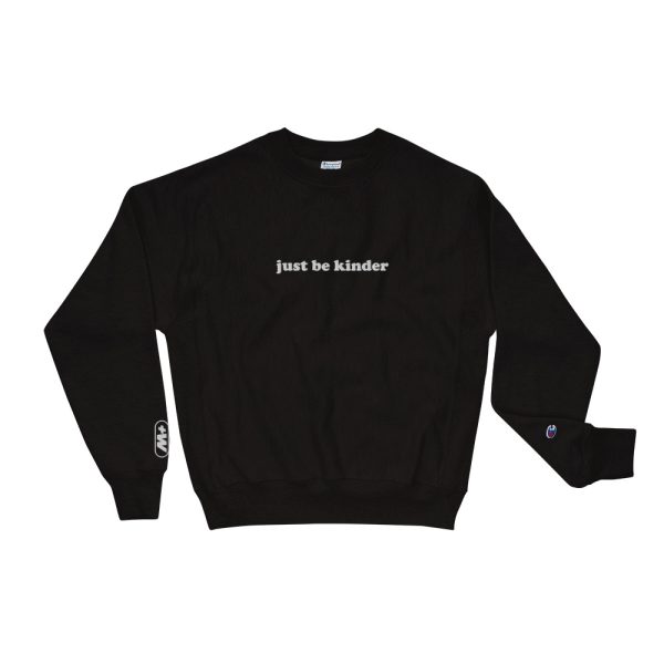 mens champion sweatshirt black front 1