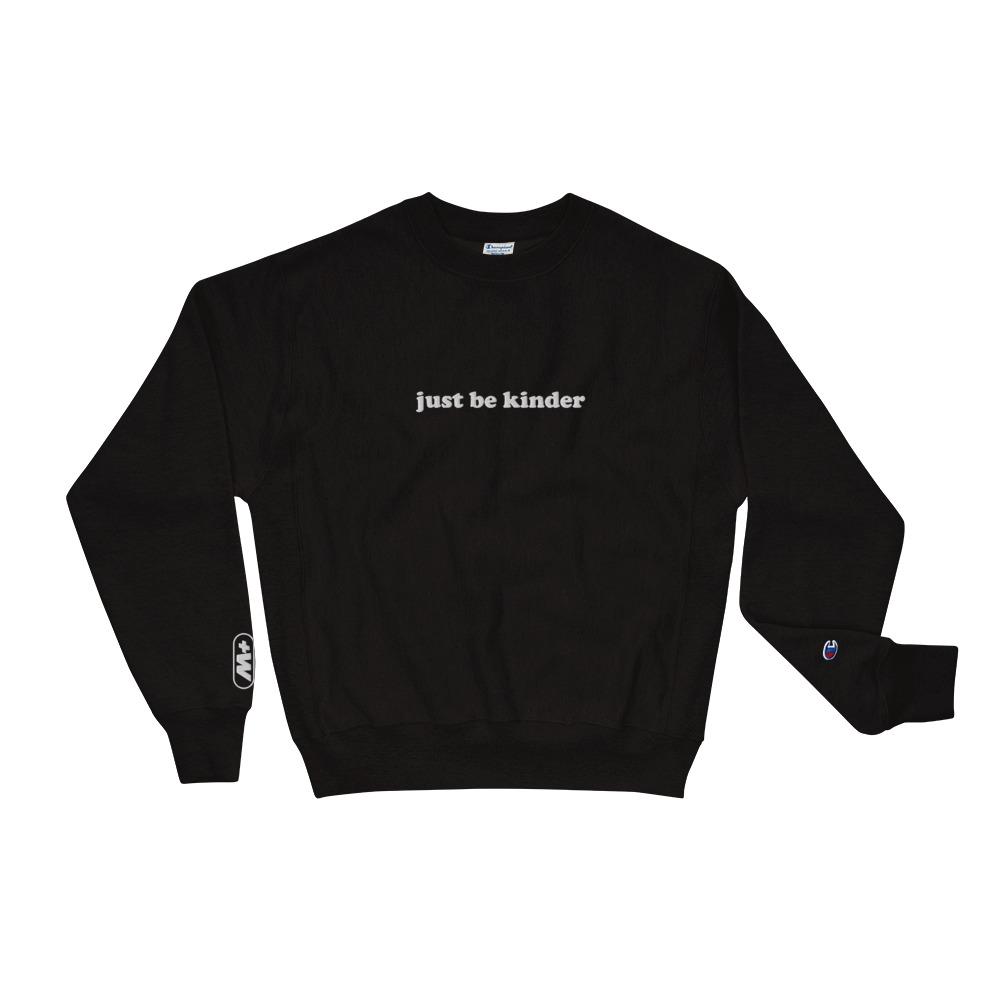 mens champion sweatshirt black front 1