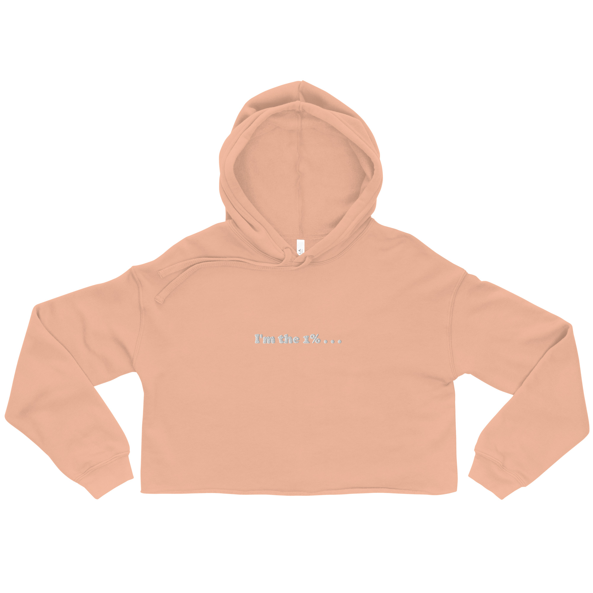womens cropped hoodie peach back 2